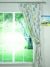 Alamere Birdhouses Printed Versatile Pleat Cotton Curtain