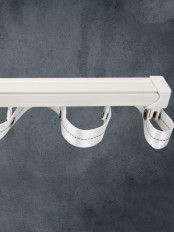 CHR16 Thick Ivory S Fold Curtain Tracks Ceiling/Wall Mount
