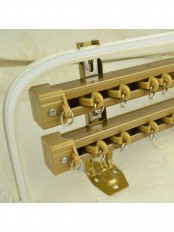QYR7024 Triple Curtain Track Set with Valance Track