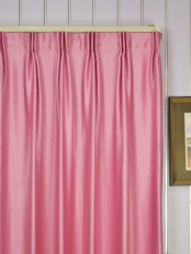 Extra Wide Swan Pink and Red Solid Versatile Pleat Curtains