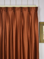 Extra Wide Swan Brown Solid Versatile Pleat Curtains 100 Inch - 120 Inch Width Heading Style