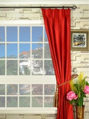 Oasis Solid-color Double Pinch Pleat Dupioni Curtains