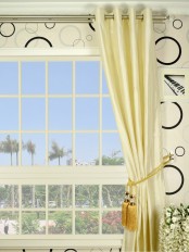 Oasis Traditional Solid Grommet 100% Dupioni Silk Curtains