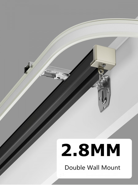 CHRY4125 Ceiling Mounted Double Curtain Rails with Valance Track