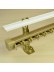 CHR7025 Custom Ceiling & Wall Mount Double Curtain Track Set with Valance Track (Color: Light Gold)