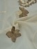 Elbert Flowers Embroidered Sheer Fabric Sample (Color: Beaver)