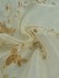 Elbert Vine Leaves Embroidered Sheer Fabric Sample (Color: Beige)