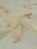 Elbert Branch Leaves Pattern Embroidered Back Tab White Sheer Curtains Panels (Color: Beige)