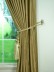Extra Wide Swan Floral Damask Back Tab Curtains 100 - 120 Inch Curtain Panels Tassel Tiebacks