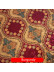 Maia Vintage Damask Velvet Fabrics Per Yard (Color: Burgundy)