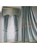 QYHL226F Silver Beach Embroidered Peony Faux Silk Custom Made Curtains For Living room